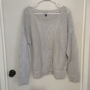 Apt 9 grey open weave sweater